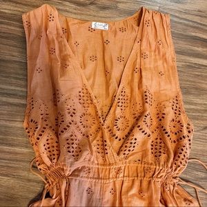 Free People Burnt Orange Jumpsuit